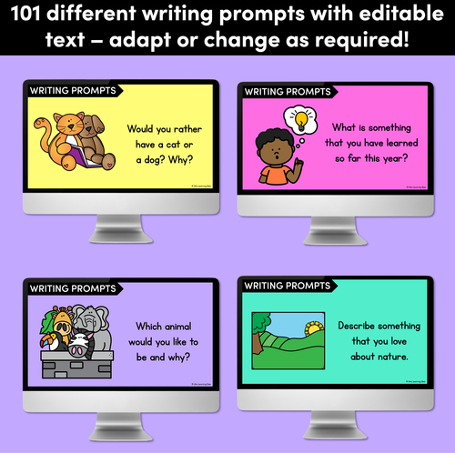 Resource preview 2 for 101 Free Kindergarten Writing Prompt Slides