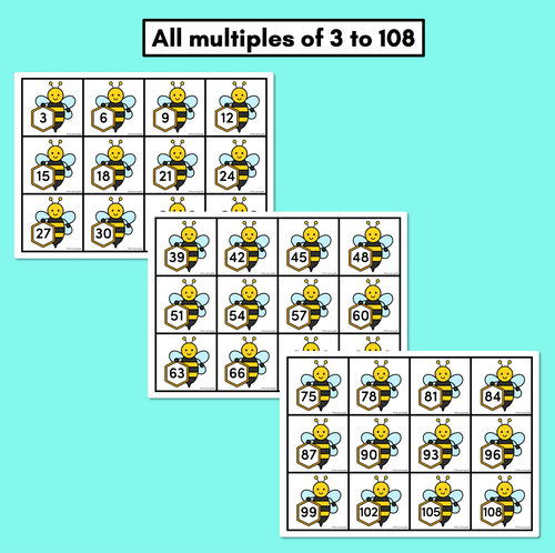 Resource preview 2 for Skip Counting Flash Cards - Multiples of 3