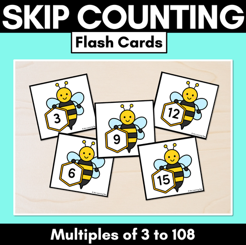 Resource preview 1 for Skip Counting Flash Cards - Multiples of 3