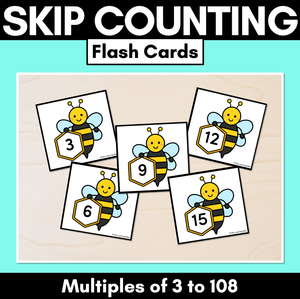 Skip Counting Flash Cards - Multiples of 3