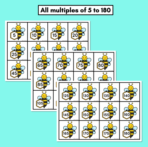 Resource preview 2 for Skip Counting Flash Cards - Multiples of 5