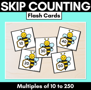 Skip Counting Flash Cards - Multiples of 10