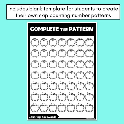 Resource preview 4 for Counting Backwards - Skip Counting Number Patterns with multiples of 2, 3, 5 & 10