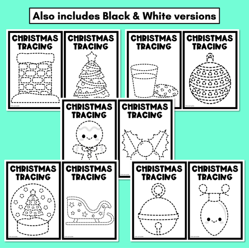 Resource preview 3 for Fine Motor Christmas Activities - Tracing Task Cards