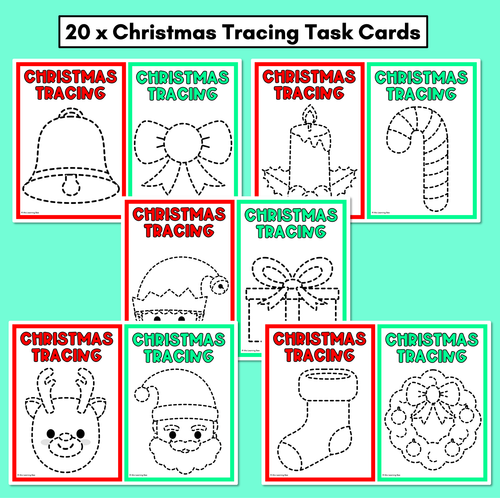 Resource preview 2 for Fine Motor Christmas Activities - Tracing Task Cards