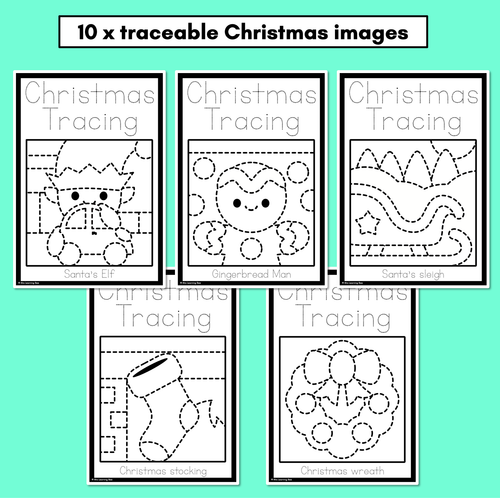 Resource preview 2 for Fine Motor Christmas Activities - Tracing Printables