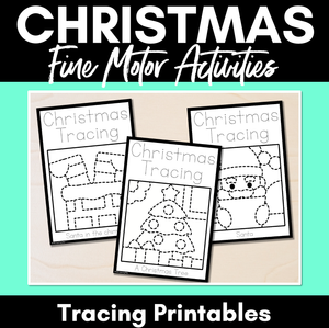 Fine Motor Christmas Activities - Tracing Printables