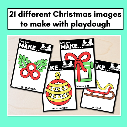 Resource preview 2 for Fine Motor Christmas Activities - Playdough Templates