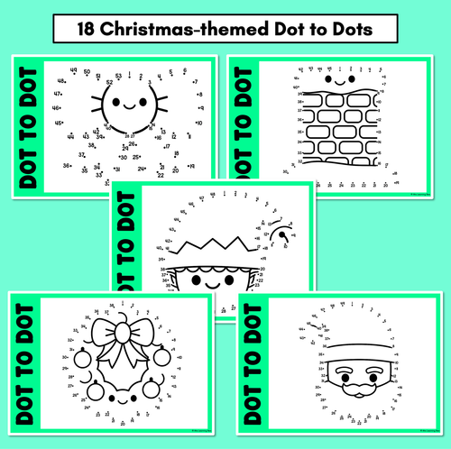 Resource preview 2 for Fine Motor Christmas Activities - Dot to Dot Templates