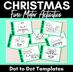 Fine Motor Christmas Activities - Dot to Dot Templates