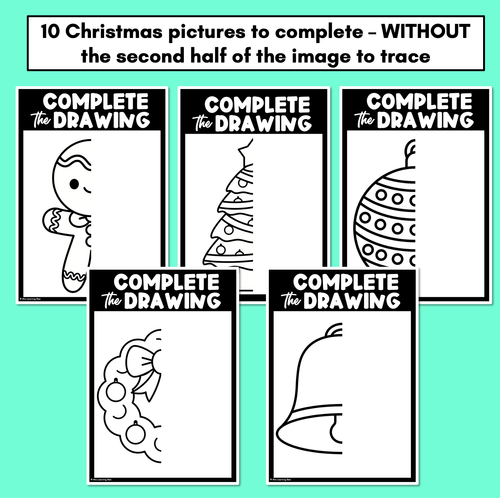 Resource preview 3 for Fine Motor Christmas Activities - Complete the Christmas Drawings