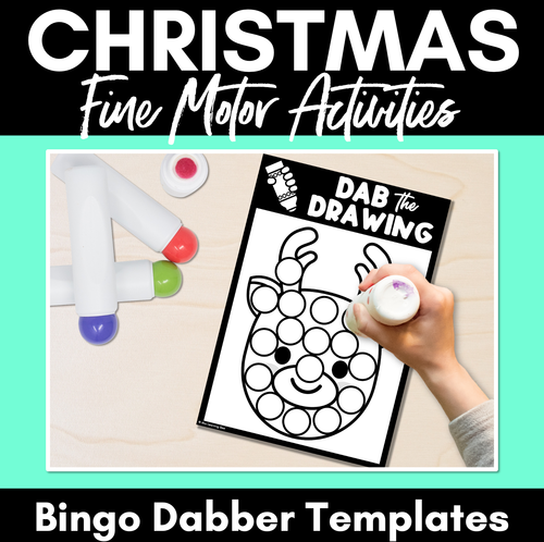 Resource preview 1 for Fine Motor Christmas Activities - Bingo Dabber Templates