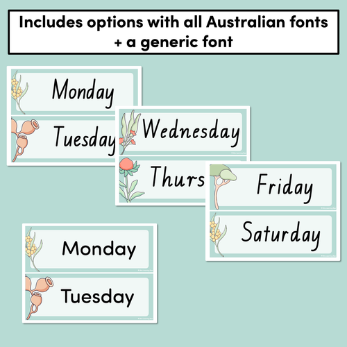 Resource preview 2 for Flip Calendar - Aussie Flora - The Brentos Collection