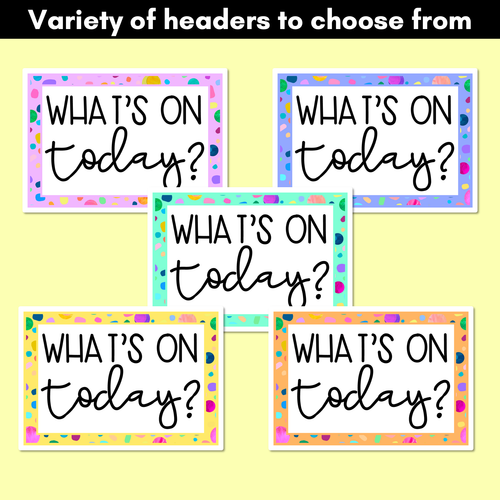 Resource preview 5 for Editable Visual Timetable - The Kasey Rainbow Collection