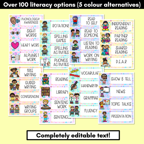 Resource preview 2 for Editable Visual Timetable - The Kasey Rainbow Collection