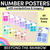 1 for NUMBER POSTERS with ten frames, base ten blocks, tallies & fingers - The Kasey Rainbow Collection