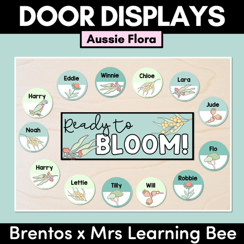 Resource preview 1 for Classroom Door or Window Display - Editable - Aussie Flora - The Brentos Collection