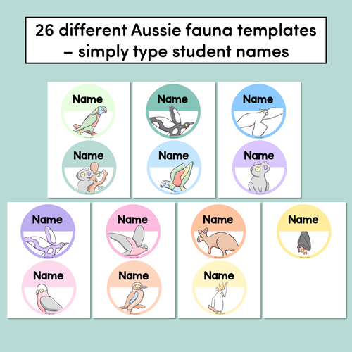 Resource preview 4 for Classroom Door or Window Display - Editable - Aussie Fauna - The Brentos Collection