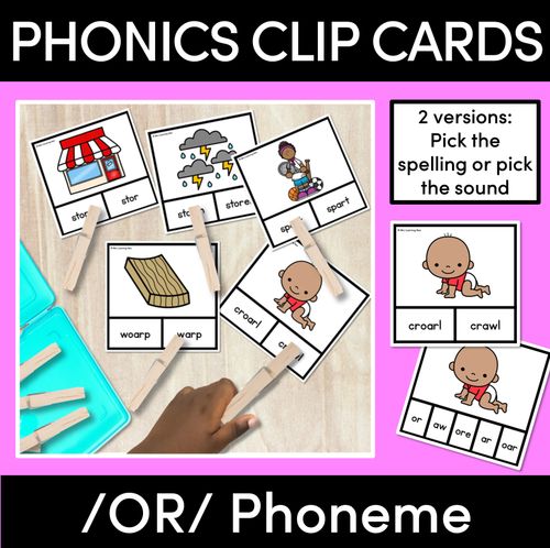 Resource preview 5 for R-Controlled Vowel Sounds Clip Cards Bundle