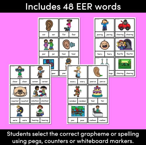 Resource preview 2 for EER SOUND CLIP CARDS - eer and ear words