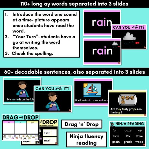 Resource preview 3 for Long Vowel A Lesson Slides - Long Vowel Team PowerPoints