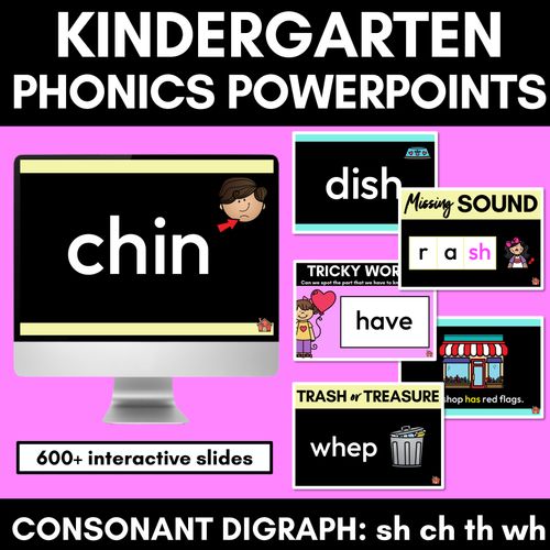 Resource preview 4 for Phonics PowerPoints - Consonant Digraphs Bundle