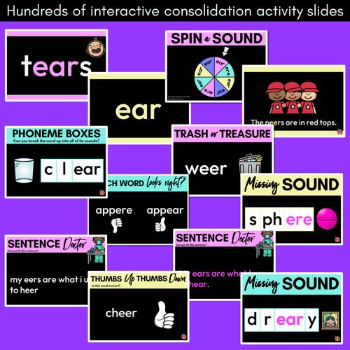 Resource preview 4 for R-Controlled Vowel EER Powerpoint- EER EAR ERE