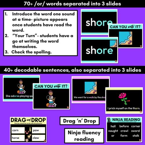 Resource preview 3 for R Controlled Vowels - Or Sound Powerpoint