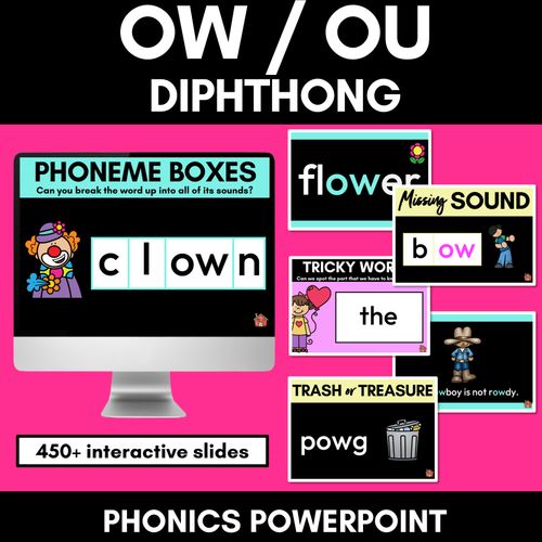 Resource preview 1 for Diphthongs - OW Sound Powerpoint