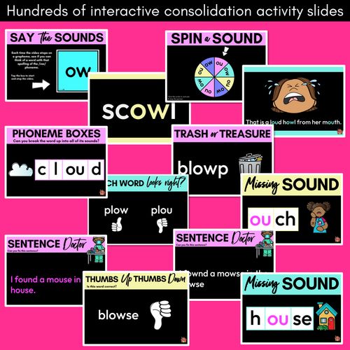 Resource preview 4 for Diphthongs - OW Sound Powerpoint