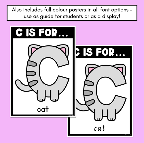 Resource preview 4 for Beginning Sound Crafts - UPPERCASE Letter C - C is for Cat