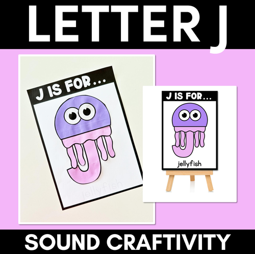 Resource preview 1 for Beginning Sound Crafts - UPPERCASE Letter J - J is for Jellyfish