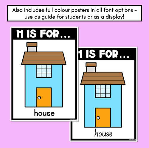 Resource preview 4 for Beginning Sound Crafts - UPPERCASE Letter H - H is for House