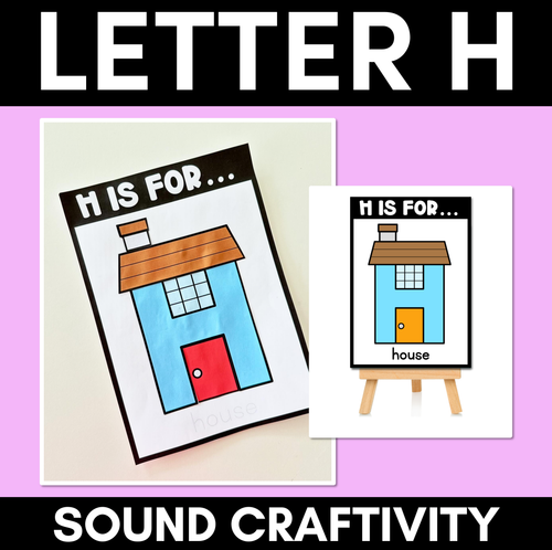 Resource preview 1 for Beginning Sound Crafts - UPPERCASE Letter H - H is for House