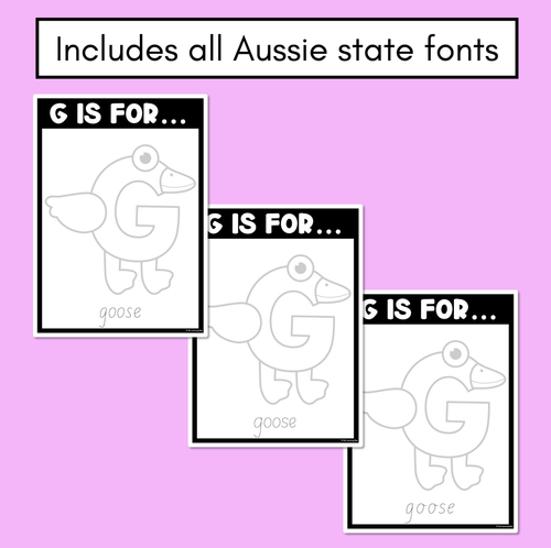 Resource preview 3 for Beginning Sound Crafts - UPPERCASE Letter G - G is for Goose