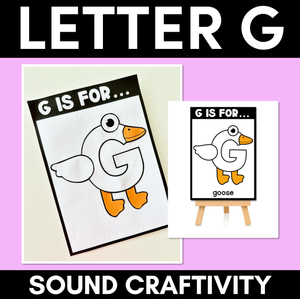 Beginning Sound Crafts - UPPERCASE Letter G - G is for Goose