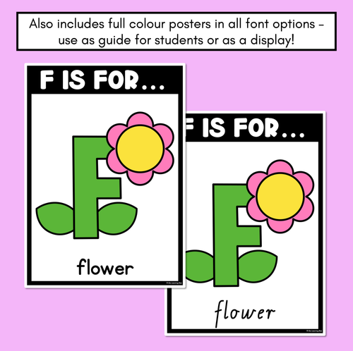 Resource preview 4 for Beginning Sound Crafts - UPPERCASE Letter F - F is for Flower