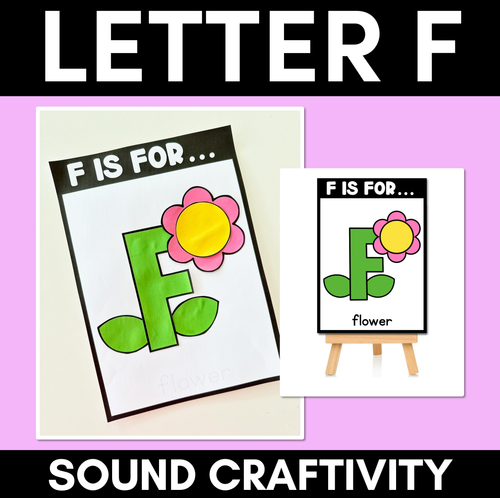 Resource preview 1 for Beginning Sound Crafts - UPPERCASE Letter F - F is for Flower