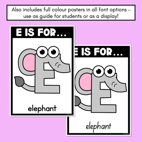 Resource preview 4 for Beginning Sound Crafts - UPPERCASE Letter E - E is for Elephant