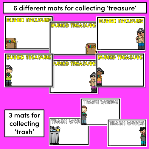 Resource preview 5 for Real and Nonsense Consonant Digraphs QU NG + X Words - Phonics Game - BURIED TREASURE