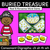 1 for Real and Nonsense Consonant Digraphs CH SH TH WH Words - Phonics Game - BURIED TREASURE