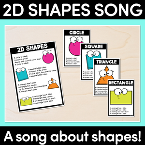 2D Shapes Song Posters