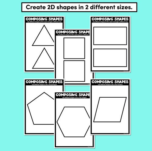 Resource preview 2 for Composing Shapes - 2D Shape Printables