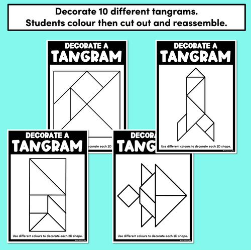 Resource preview 2 for Decorate a Tangram - 2D Shapes Activity