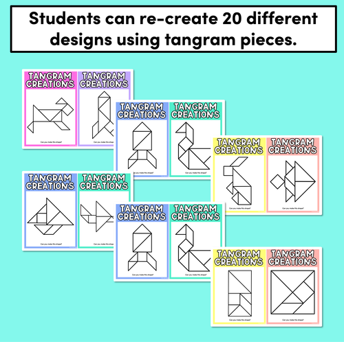 Resource preview 2 for Tangram Creations - 2D Shapes Activity