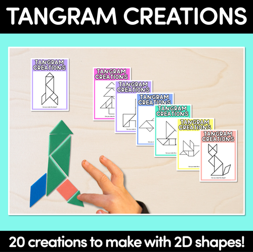 Resource preview 1 for Tangram Creations - 2D Shapes Activity