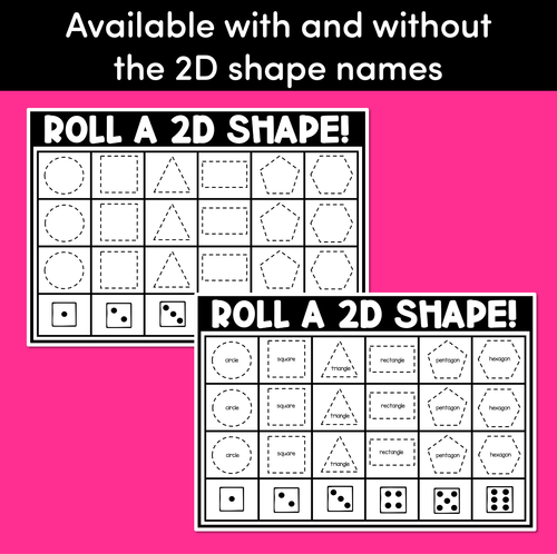 Resource preview 2 for Roll a 2D Shape - Drawing 2D Shapes Activity