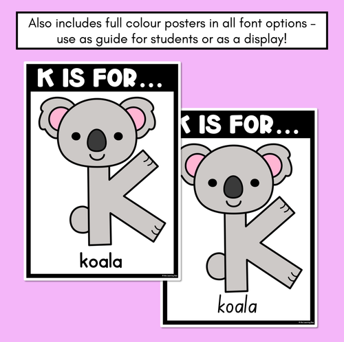 Resource preview 4 for Beginning Sound Crafts - UPPERCASE Letter K - K is for Koala