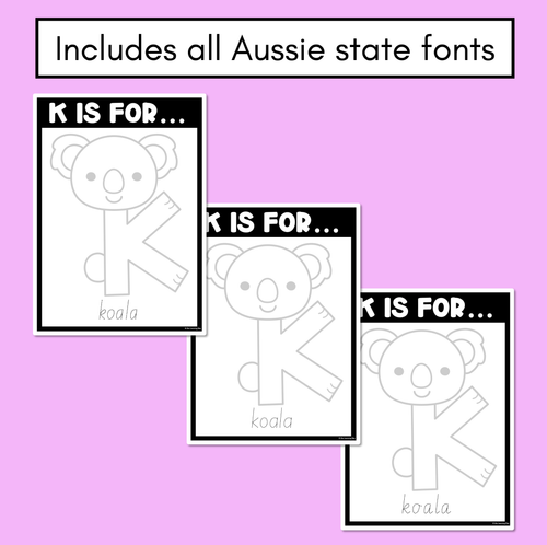 Resource preview 3 for Beginning Sound Crafts - UPPERCASE Letter K - K is for Koala