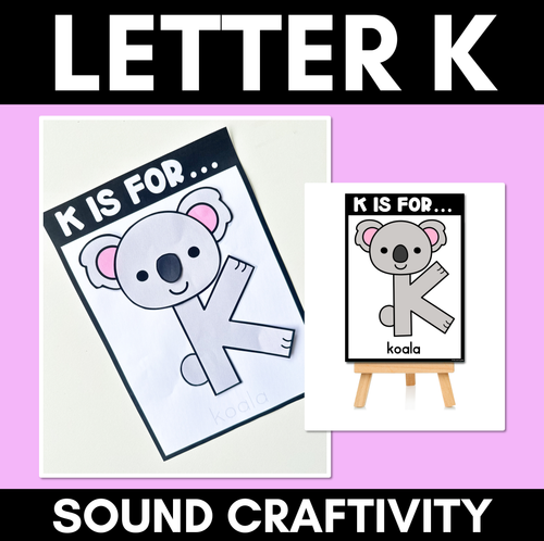 Resource preview 1 for Beginning Sound Crafts - UPPERCASE Letter K - K is for Koala